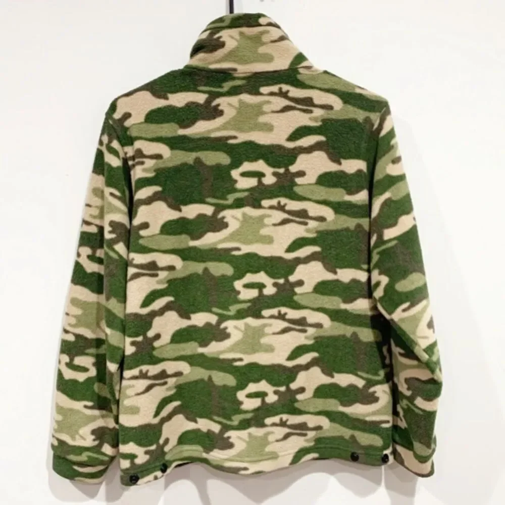 Columbia Boys Camo Fleece Jacket Full Zip Green Youth —14/16